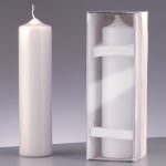 Цилиндрична свещ, ф 60 x H 250 mm, бял