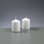 Цилиндрична свещ, ф 60 x H 85 mm, бял