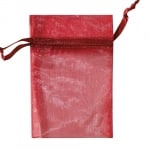 Торбичка подаръчна шифон, 15 X 24 cm, винено червена