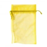 Торбичка подаръчна шифон, 15 X 24 cm, лимонено жълта
