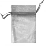 Торбичка подаръчна шифон, 15 X 24 cm, сиво сребриста