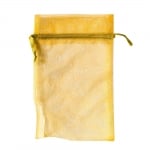 Торбичка подаръчна шифон, 15 X 24 cm, слънчево жълта