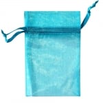Торбичка подаръчна шифон, 15 X 24 cm, турско синя