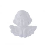 Ангелче от стиропор, бял, H 80 mm