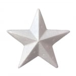 Звезда с ръбове от стиропор, бял, 100 mm