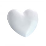 Сърце с плосък гръб от стиропор, бял, 300 mm
