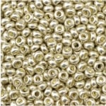 Индиански перли, непрозрачни, Ф 2.6 mm, ~1100 бр, сребристи