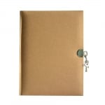 Дневник с ключалка, 21 х 16 см, 70 листа, кафяв