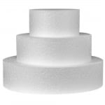 Торта от стиропор, бял, H 15 cm, ф 20 cm