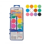 Комплект водни боички CREALL, 12 цвята с четка