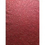 Натурална памучна хартия, 100 g/m2, 50 x 70 cm, 1л, червен/ златни звезди