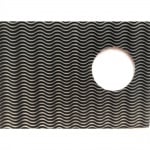 Картичка с кръгъл прозорец, велпапе W-вълна, А6, 5 бр., черен