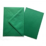 Комплект картичка с плик, 220 g/m2, А6, 5 бр., зелен