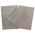 Комплект картичка с плик, 200 g/m2, А6, 5 бр., мраморно розов