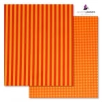 Варио картон, 300 g/m2, 50 x 70 cm, 1л, оранжев райета/точки