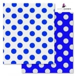 Варио картон, 300 g/m2, 50 x 70 cm, 1л, бял/син на точки