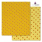 Варио картон, 300 g/m2, 50 x 70 cm, 1л, жълт с конфети