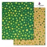 Варио картон, 300 g/m2, 50 x 70 cm, 1л, зелен на съзвездия