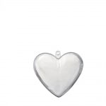Сърце от пластмаса, H 63 mm, прозрачна