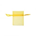 Торбичка подаръчна шифон, 9 x 12 cm, лимоненожълт
