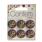 Копчета Confetti minis, водно конче, 21 mm, 6 броя, лилав