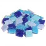 Мозаечни плочки JOY DELUXE, стъкло, 20x20x4 mm, 1 kg, син микс