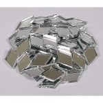 Мозаечни плочки огледални,стъкло, 20 х 10 mm, 125 g, 155 броя