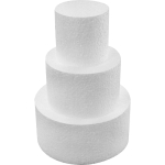 Торта от стиропор, бял, H 15 cm, ф 10 cm