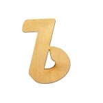Деко фигурка буква "Ъ", дърво, 28 mm
