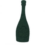 Деко фигурка шампанско, филц, 60 mm, тъмнозелен