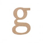 Декоративен символ RicoDesign, "g", MDF, 4,1x2,7 cm