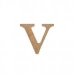 Декоративен символ RicoDesign, "v", MDF, 2,6X2,9 cm