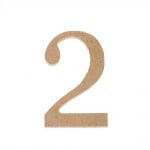 Декоративен символ RicoDesign, "2", MDF, 4,1x2,6 cm