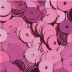 Кръгли пайети, плоски, ф 6 mm, ~ 500 бр., розови