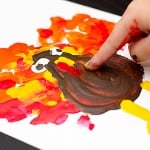 Комплект боички за рисуване с ръце CREALL Mini, 6 х 500 ml