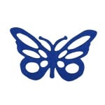 Деко фигурка пеперуда с фигури. Filz. 60 mm. лилава
