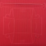 Кошница за подарък, велпапе, 12 х 14 cm, червена