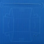 Кошница за подарък, велпапе, 12 х 14 cm, синя