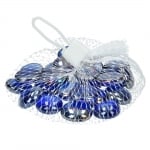 Стъклени камъчета, Glas-Nuggets, 18-20 mm, 100 g / 20-30 бр., преливащи цветове, сини
