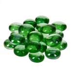 Стъклени камъчета, Glas-Nuggets, 18-20 mm, 100 g / 20-30 бр., преливащи цветове, светлозелени