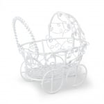 Бебешка количка - миниатюра, 7 х 7 cm, бяла
