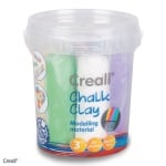 Моделин за направа на тебешир Creall-chalk, 750 g, 6 цвята