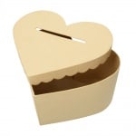 Кутия за пари, Сърце, 32 x 27 x 16 cm, картон, кафява