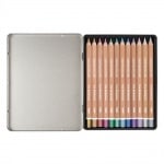 Комплект цветни моливи Cretacolor, Mega Color Metallic, 12 цвята, метална кутия