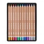 Комплект цветни моливи Cretacolor, Mega Color Metallic, 12 цвята, метална кутия