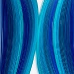 Ленти, Quilling, 5 mm x 48 cm, 100 ленти, синя гама