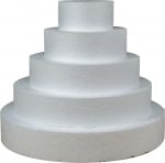 Торта от стиропор, бял, H 25 cm, ф 30 cm