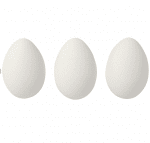 Яйце от пластмаса гладко, H 60 mm, бяла
