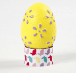 Яйце от пластмаса ембосирано, H 60 mm, бяла