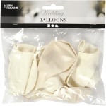 Балони кръгли, ф23 cm, 10 бр., бял/перла